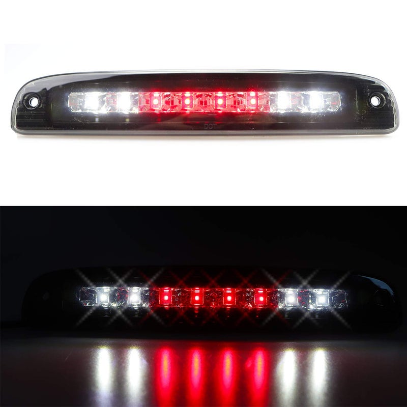 Tresound for 1997-2010 Dodge Dakota LED Bar 3rd Third Tail Brake Light Rear Cargo Lamp High Mount Stop light (Chrome Housing Smoke Lens) - Image 1